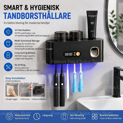 UV-tandborsthållare med sterilisering och laddning